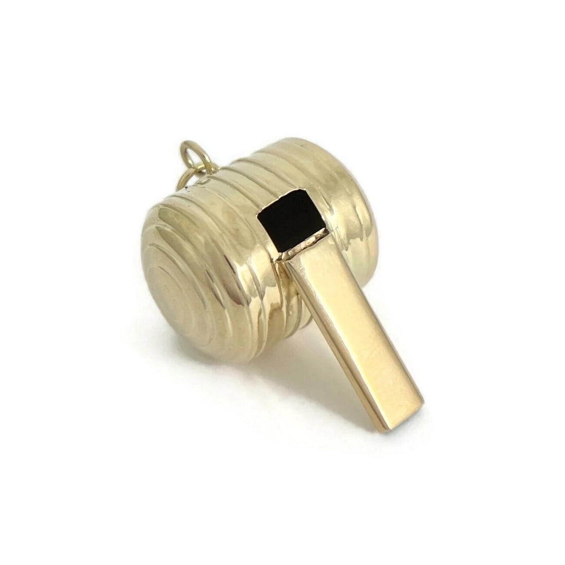 Vintage 1940's Whistle Bracelet Charm Necklace Pendant 14K Yellow Gold, 5.16 Gr: Vintage 1940's Whistle Bracelet Charm Necklace Pendant 14K Yellow Gold, 5.16 Gr This is a unique charm that can be worn on the bracelet or necklace chain of your choice. Please let us know if you