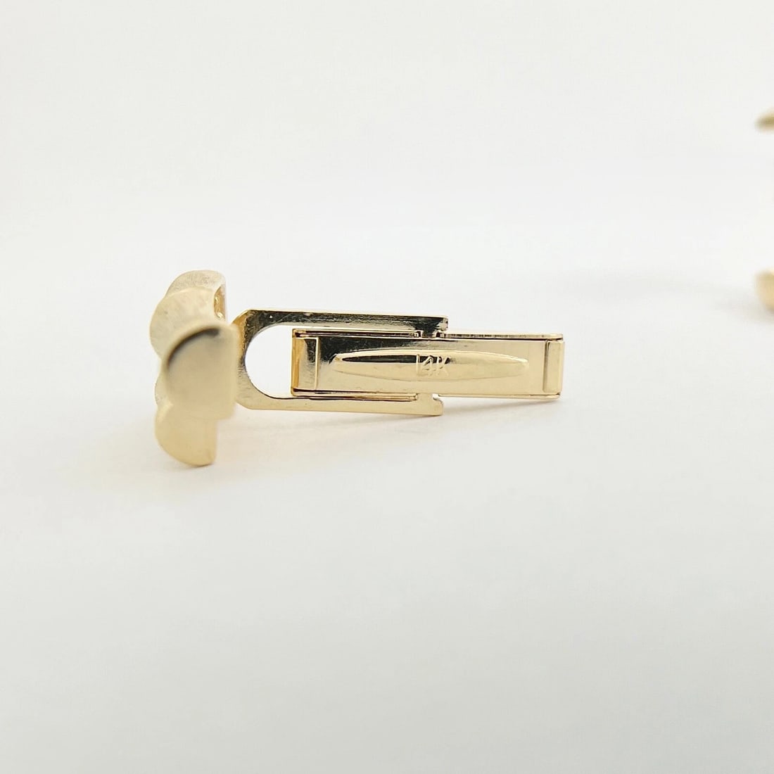 Vintage 1960's Textured Bamboo Cufflinks 14K Yellow Gold, 12.46 Gr - 9