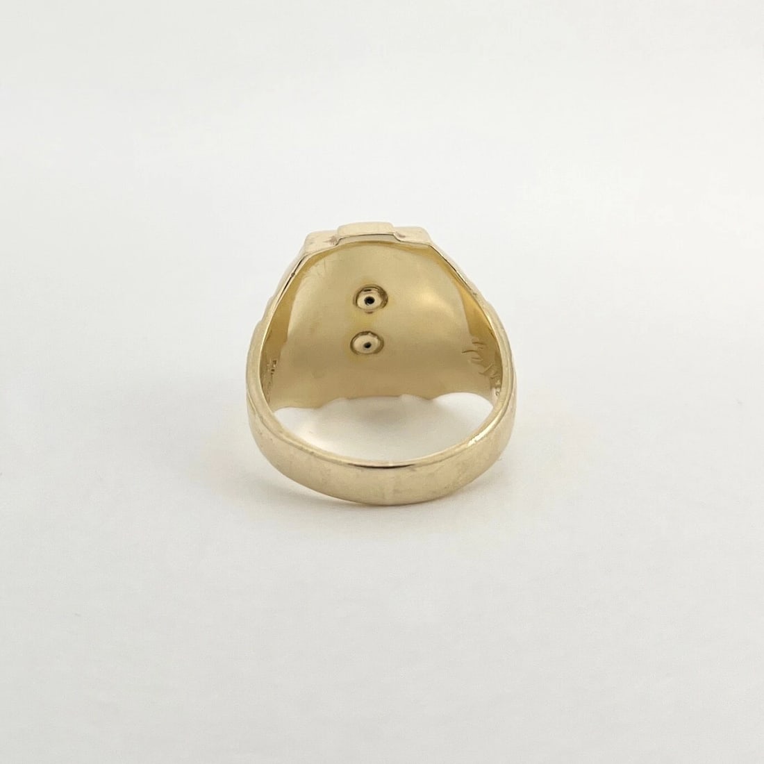 Vintage 1948 Fort Hamilton School Black Onyx Class Ring 10K Yellow Gold, 6.62 Gr - 11