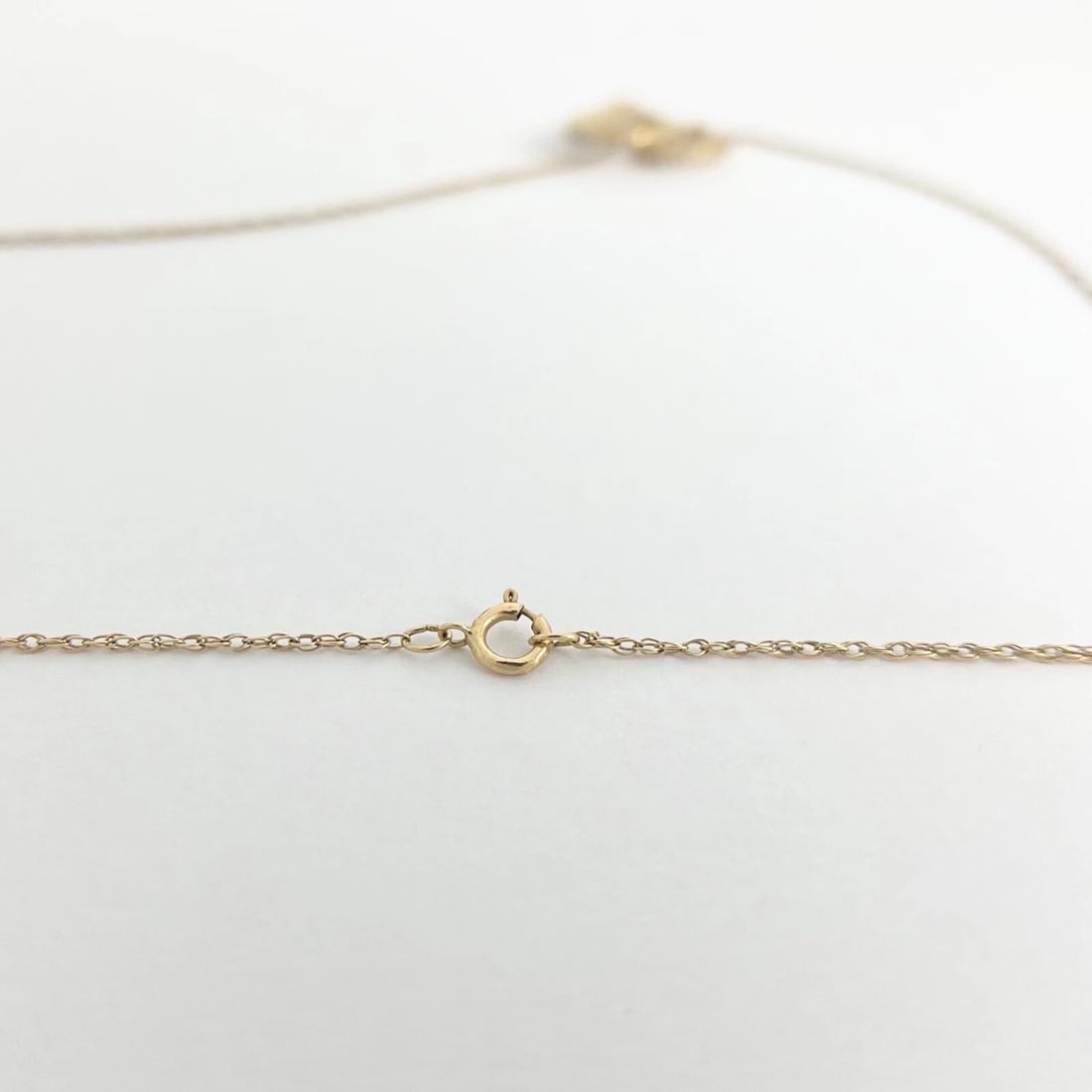 Vintage Half Diamond Heart Pendant Necklace 10K and 14K Yellow Gold, 1.99 Grams - 9