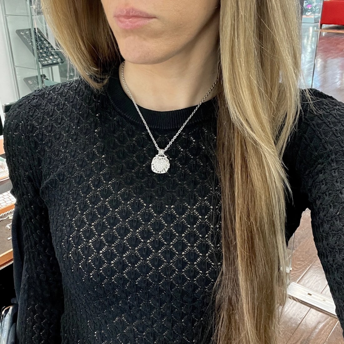 Vintage Judith Jack Heart Locket Pendant Necklace Sterling Silver, 12.01 Grams - 6