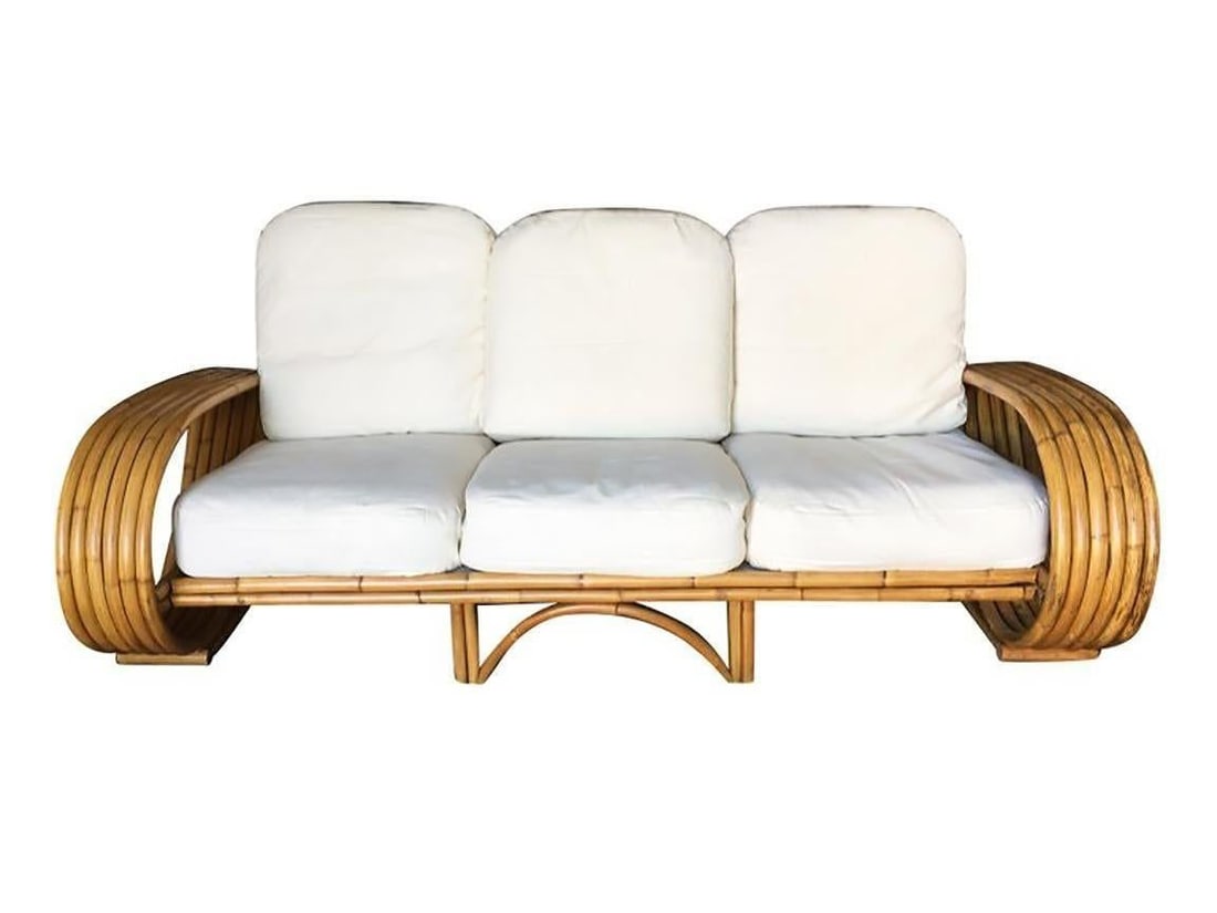 Restored 6-Strand "Speed" 3-Seat Sofa With Arched Base - 2