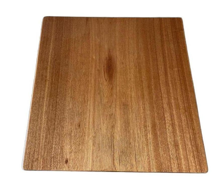 Restored Rattan Sapele Ribbon Mahogany Dining Table w/ Stacked Rattan - 6