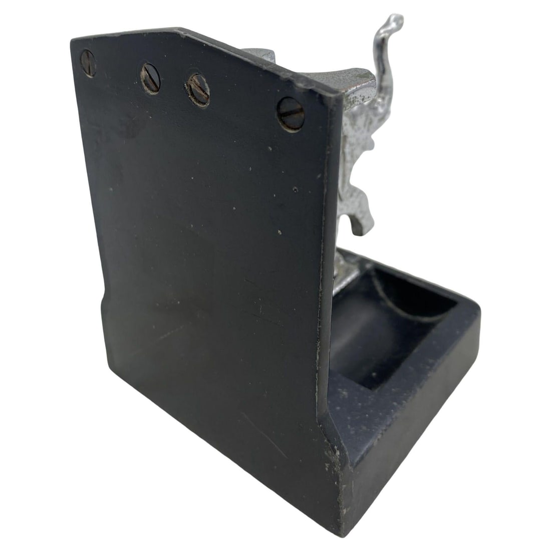 Rare Chrome Art Deco Elephant Pipe Holder by Ronson - 12