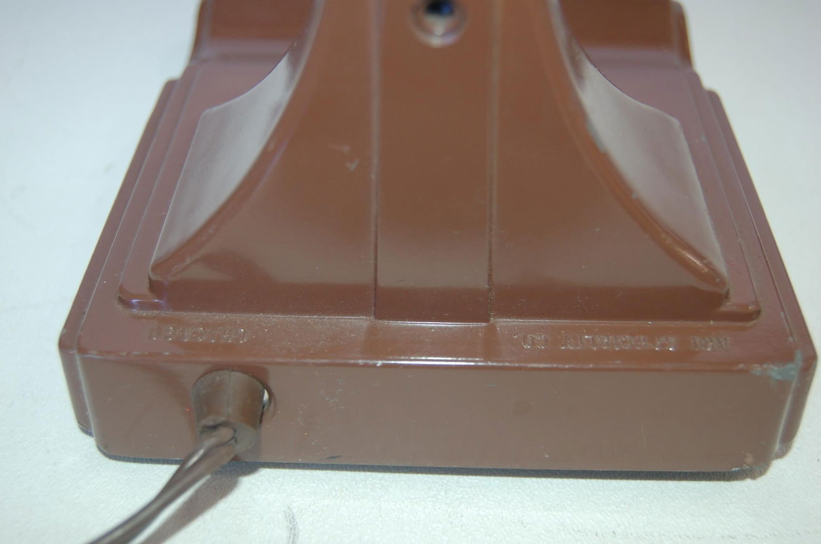 Midcentury Brown Enamel Fluorescent Gooseneck Desk Lamp by Art Specialty - 6