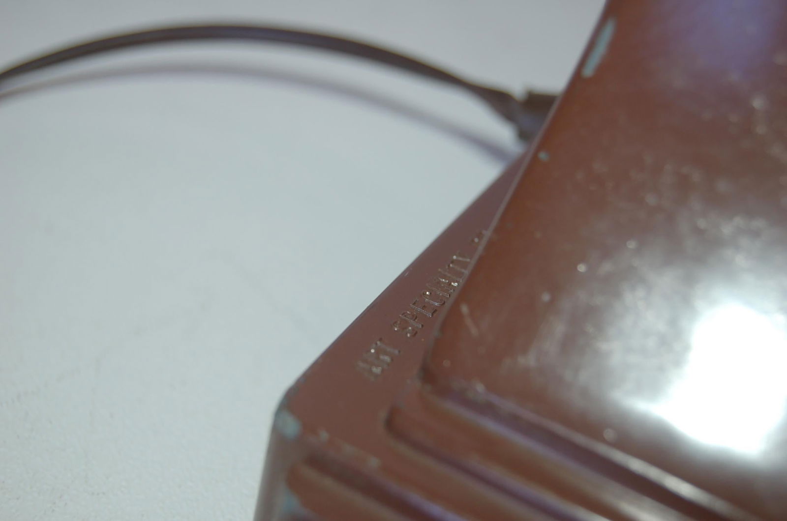 Midcentury Brown Enamel Fluorescent Gooseneck Desk Lamp by Art Specialty - 8