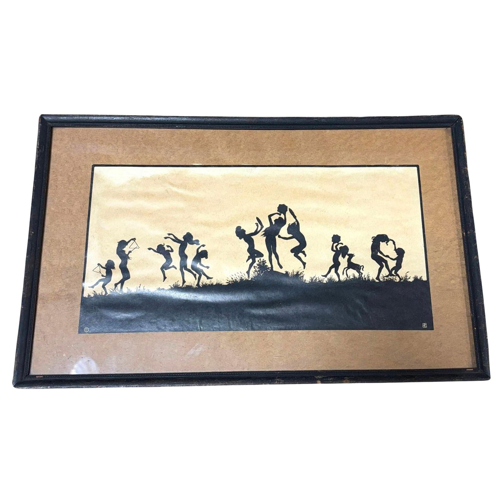 Early Century Rare Karl Wilhelm Diefenbach German Silihoute Lithograph Artwork: Title: Early Century Rare Karl Wilhelm Diefenbach German Silihoute Lithograph Artwork Description: This rare Karl Wilhelm Diefenbach silhouette lithograph captures the lively essence of dancing