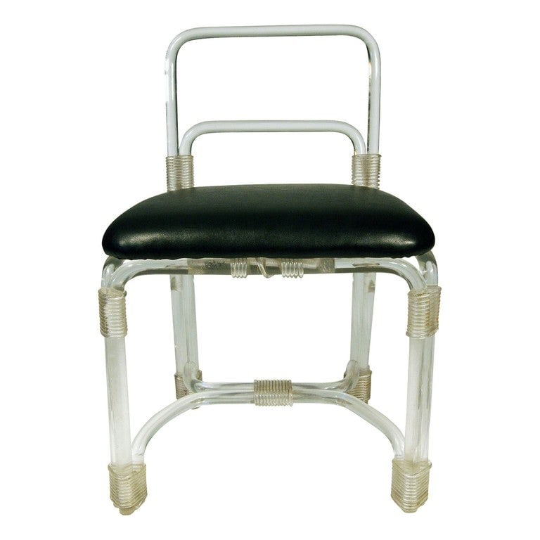 Grosfeld Lucite Dining Table with Four Chairs, circa 1940s - 4