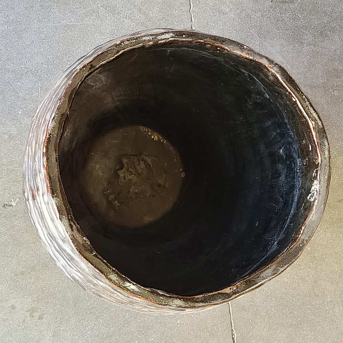 Hand-Spun Layered Clay Art Pottery Vase Signed Davison - 4