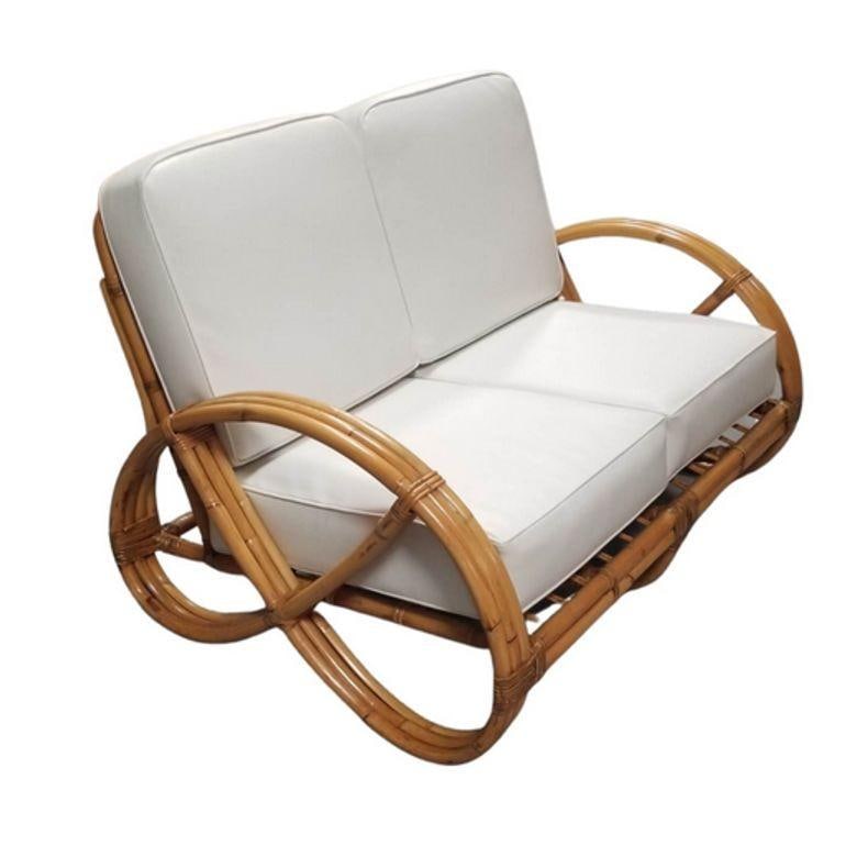 Restored Mid-century Pankl Style Rattan Three-Strand Full Pretzel Livingroom Set - 9