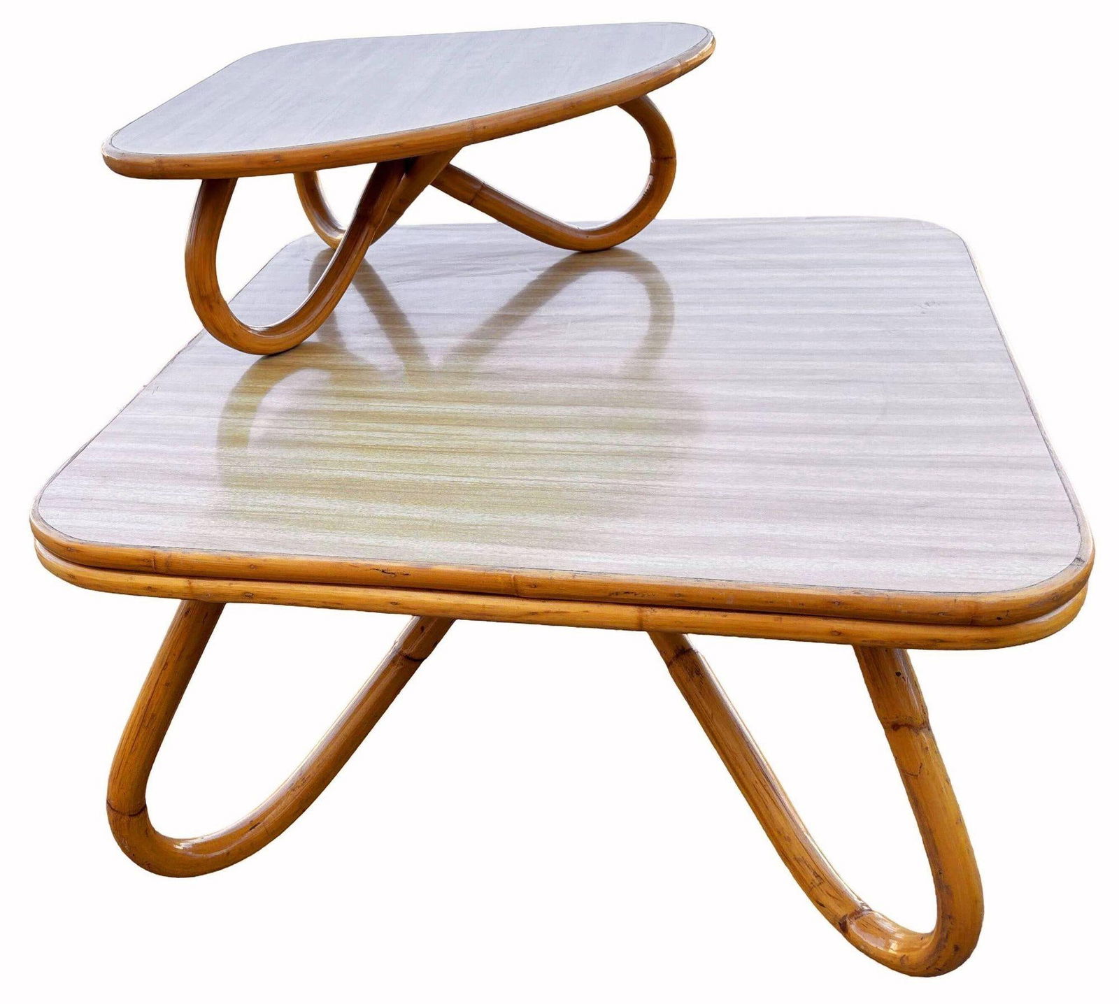 Restored Rattan Loop Leg Livingroom Set - 4