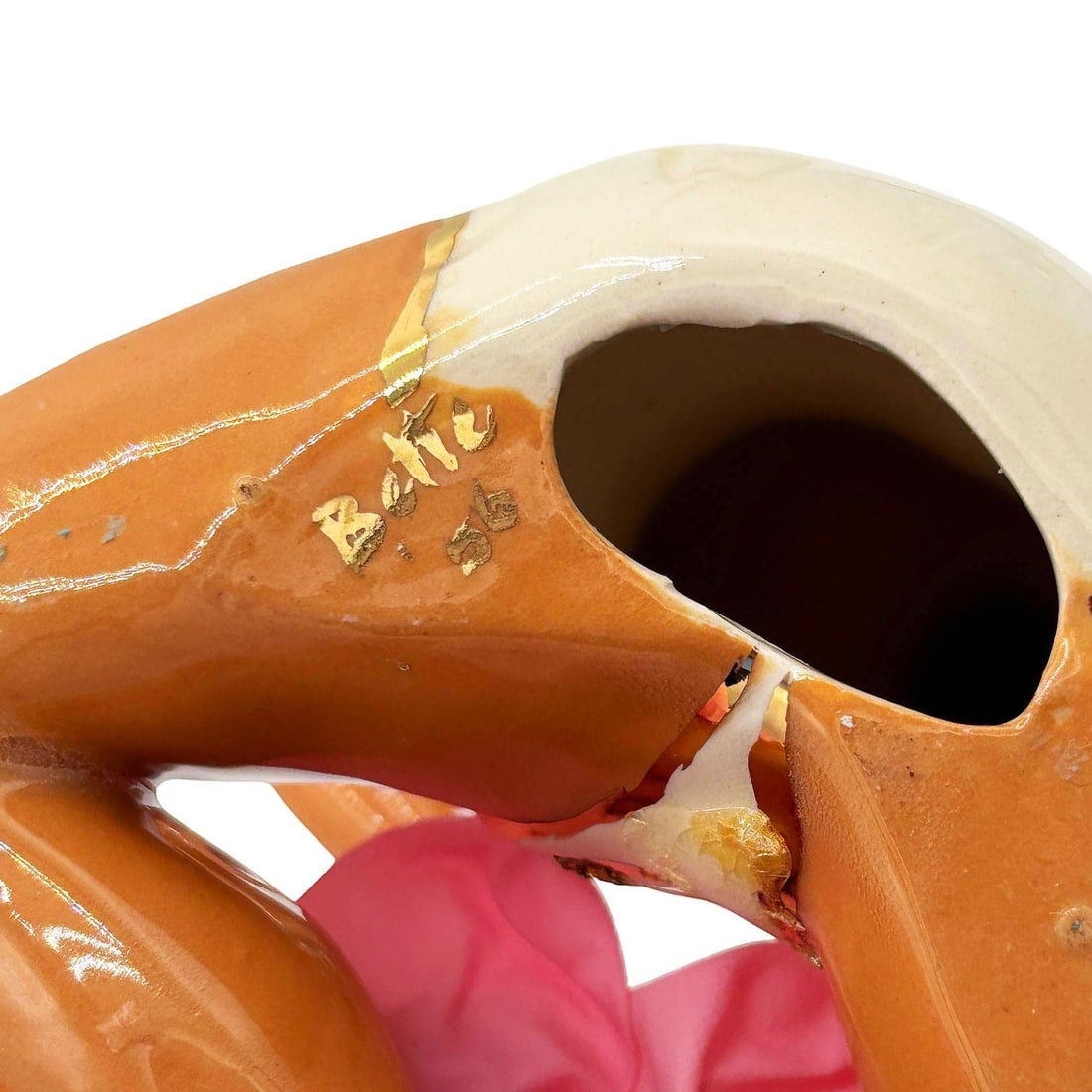 Rare 1956 Hawaiian Hula Girl & Native Male Ceramic Statue Pair by Bette - 12