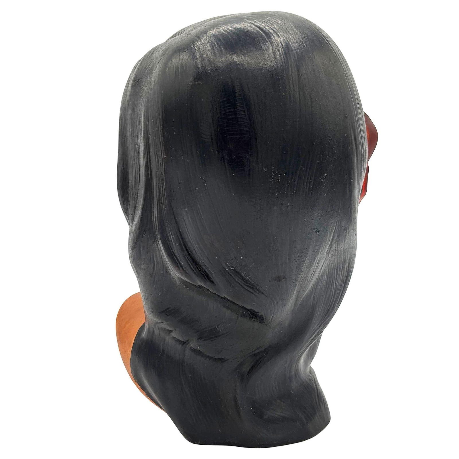 1968 California Art Pottery Hawaiian Polynesian Hula Girl Bust Statue, Signed - 17