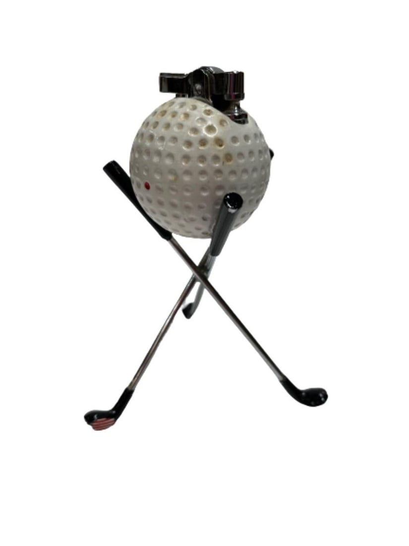 Mid Century Modern Novelty Pro Golf Ball Table Desk Lighter - 15