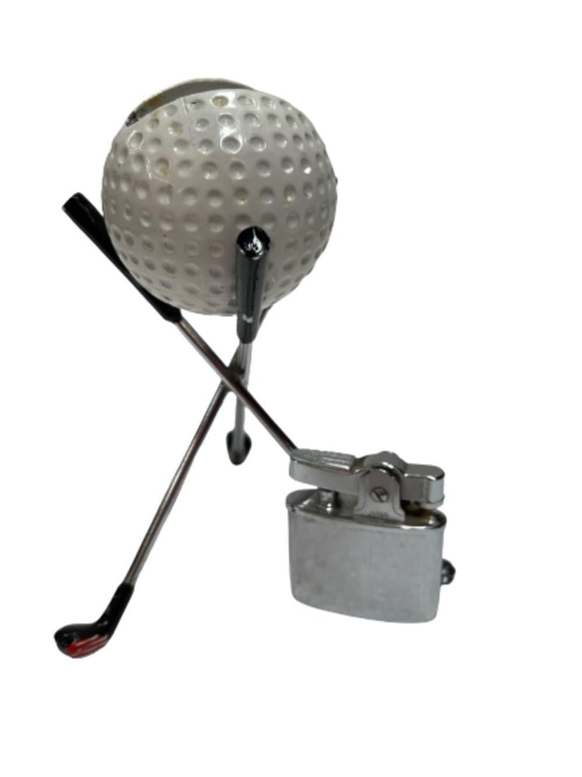 Mid Century Modern Novelty Pro Golf Ball Table Desk Lighter - 6