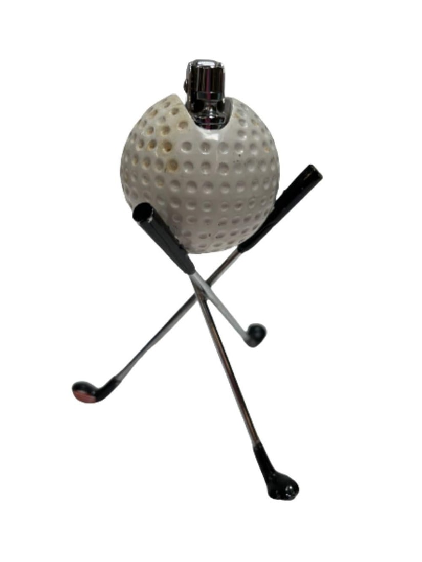 Mid Century Modern Novelty Pro Golf Ball Table Desk Lighter - 9