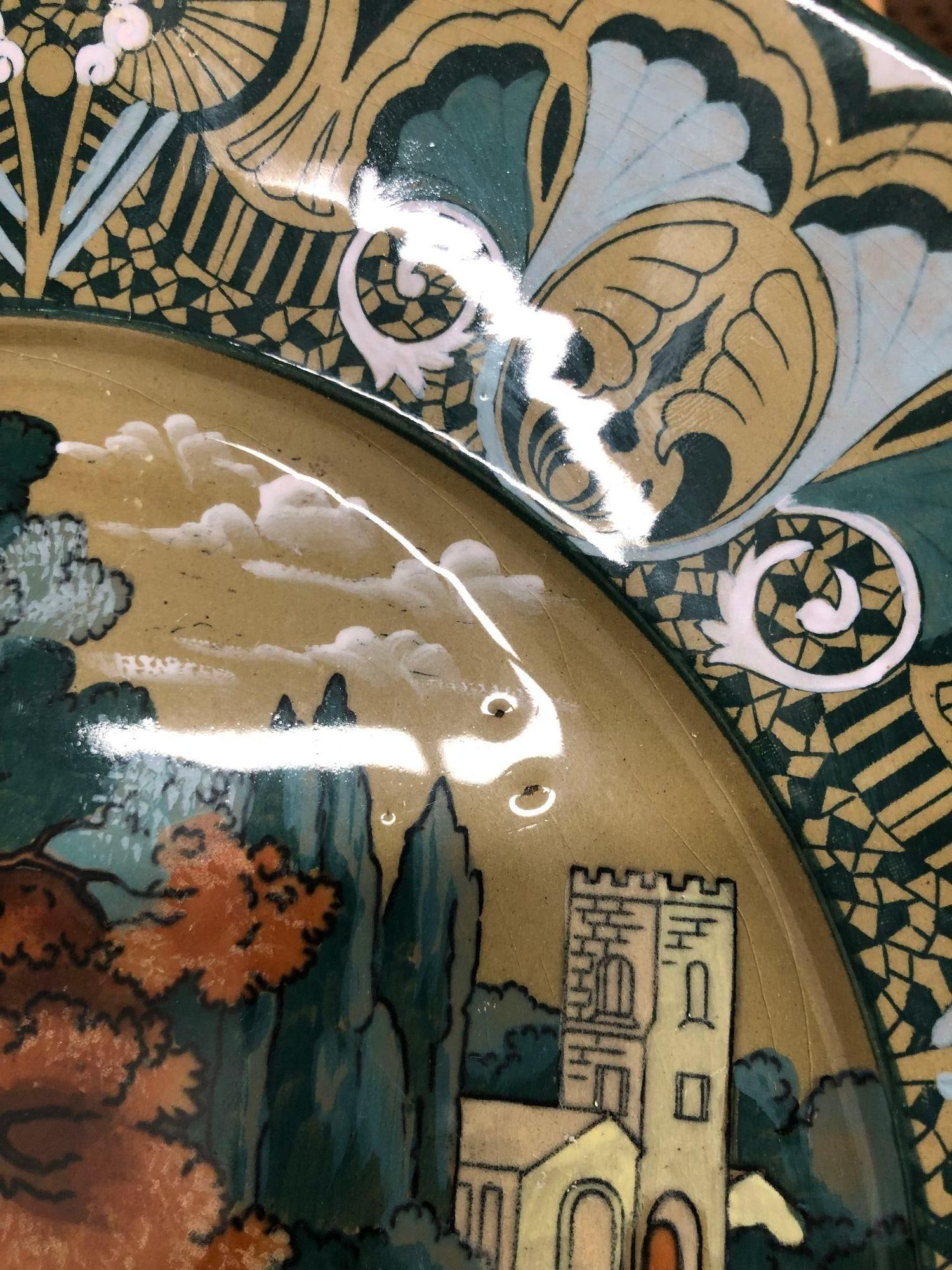 Early 1900s Pottery Buffalo Pottery Deldare "Dr Syntax" Plate - 3