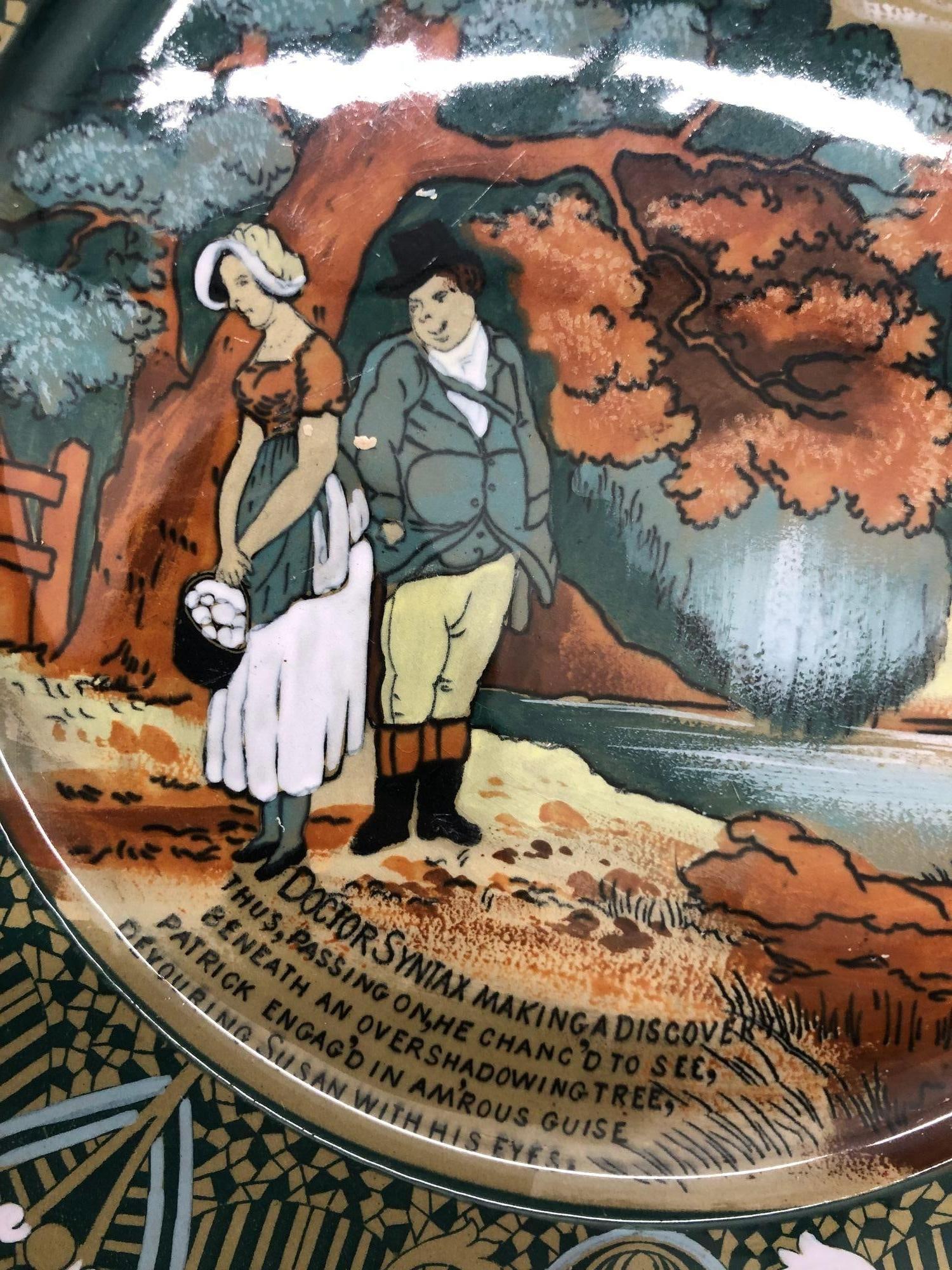 Early 1900s Pottery Buffalo Pottery Deldare "Dr Syntax" Plate - 8