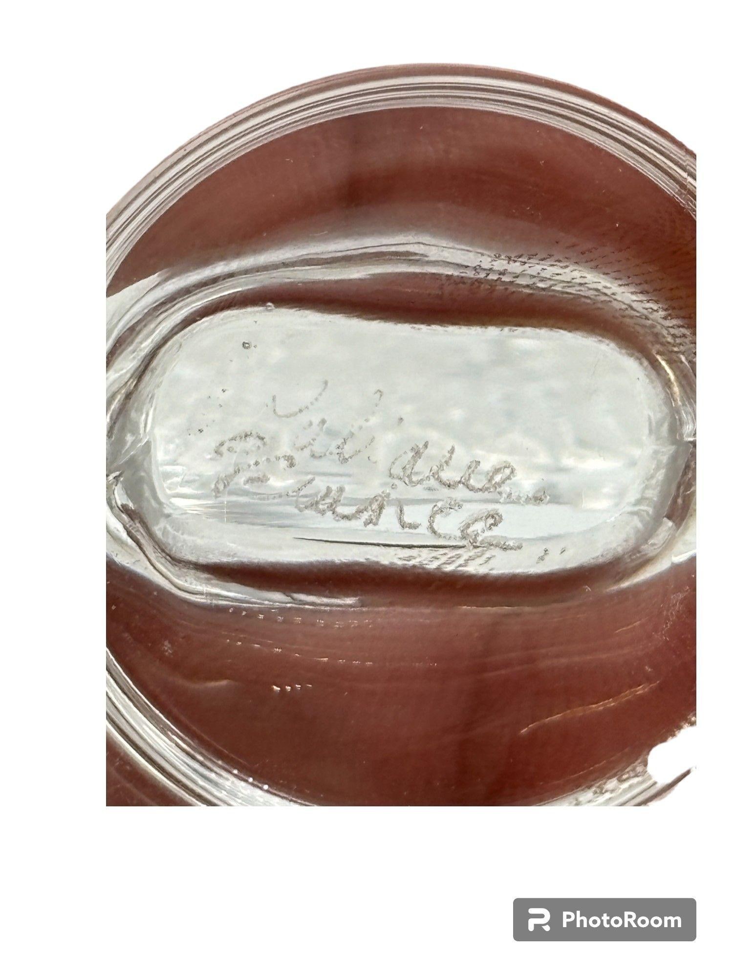 Vintage Lalique Crystal Pin Ring Dish Tray - 5