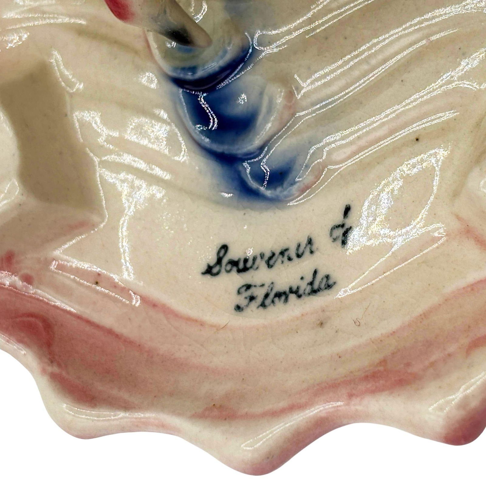 Rare 1948 "Soweru of Florida" Drinking Pink Flamingo Ceramic Ashtray - 5