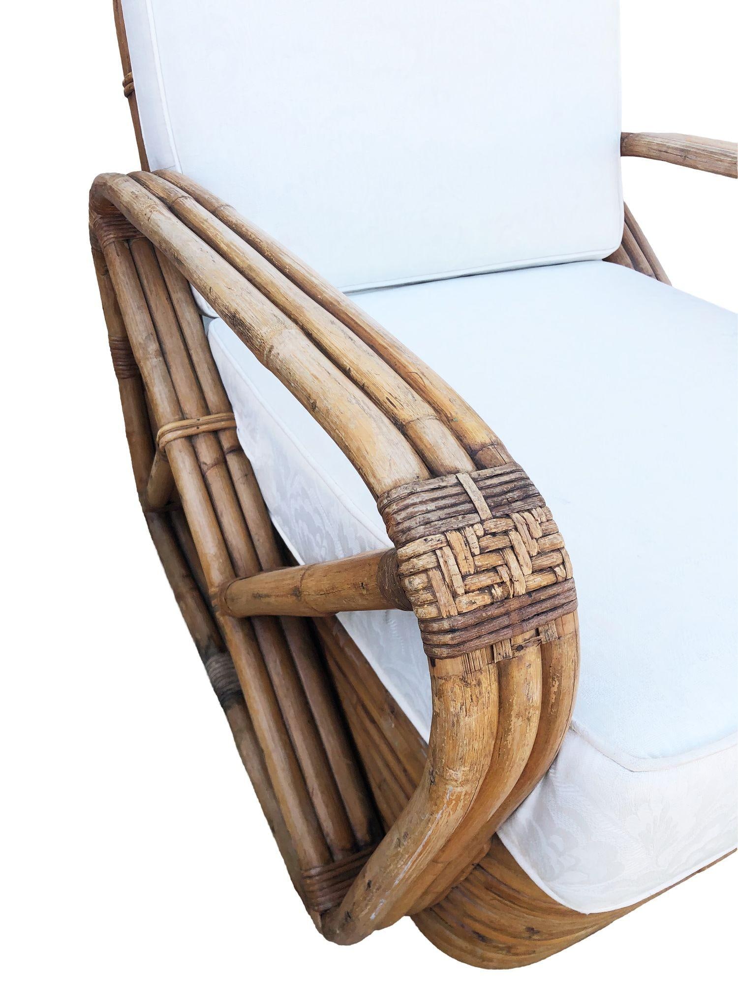 Paul T. Frankl 3-Strand Square Pretzel Round-Back Lounge Chair (unrestored) - 11