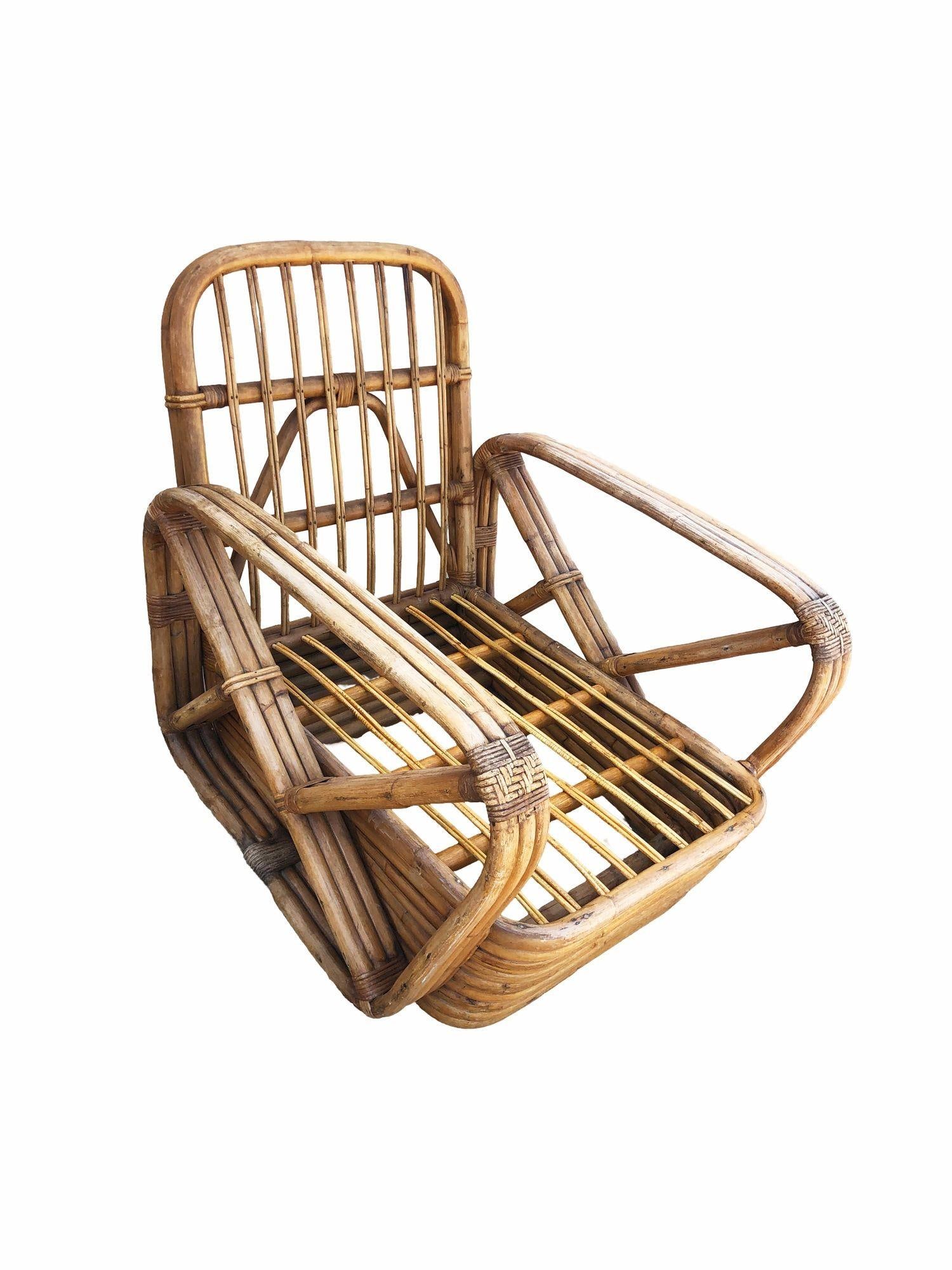 Paul T. Frankl 3-Strand Square Pretzel Round-Back Lounge Chair (unrestored) - 15