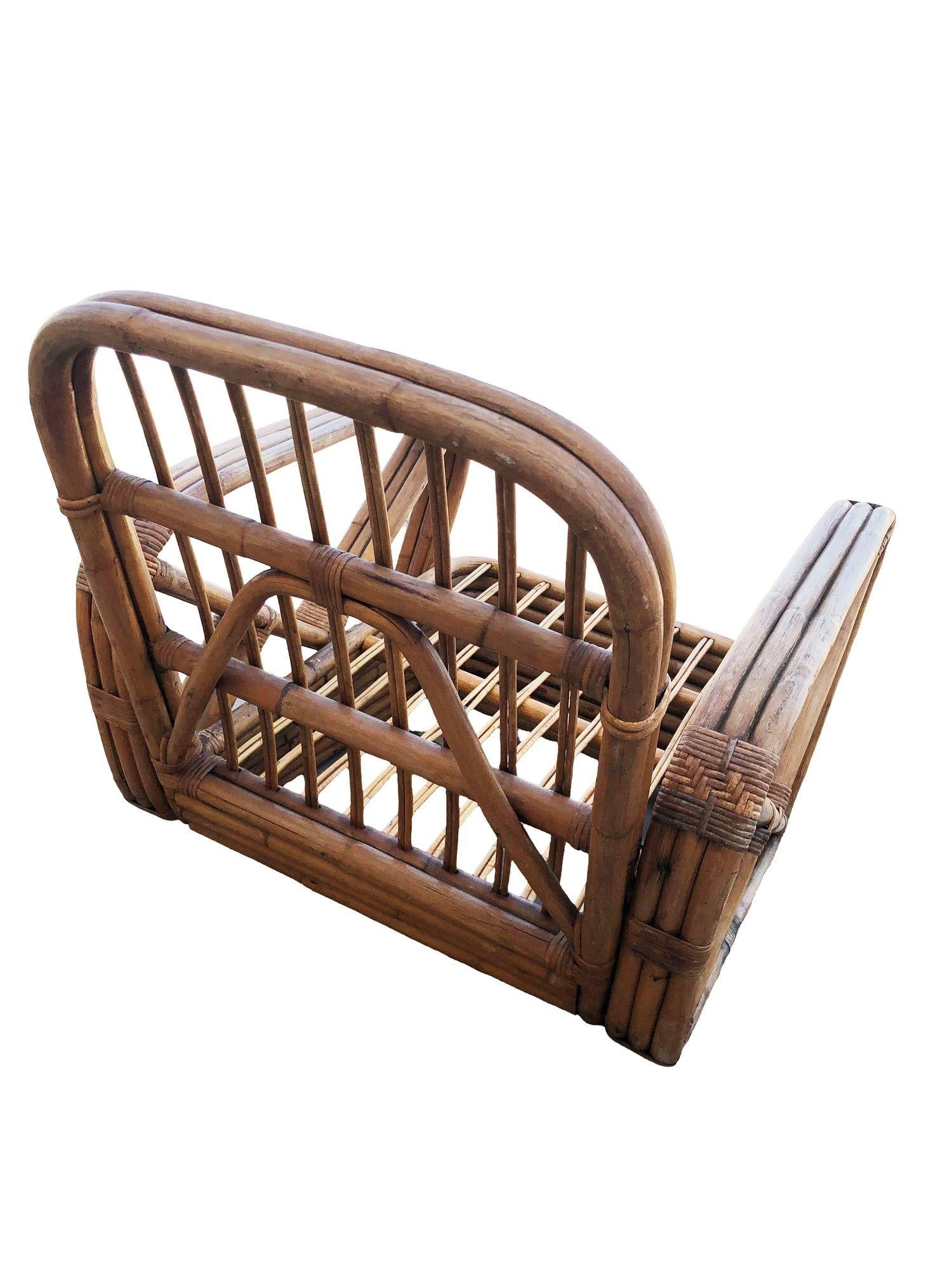 Paul T. Frankl 3-Strand Square Pretzel Round-Back Lounge Chair (unrestored) - 16