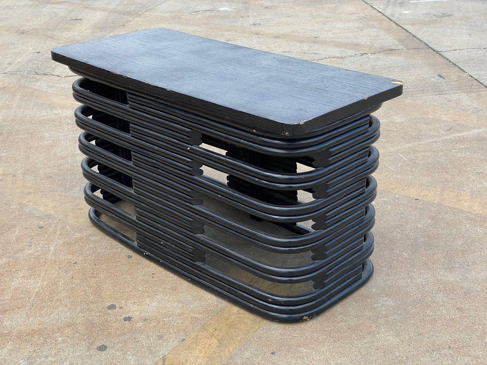 Restored 6 Strand Black Ash Table, Sofa, Lounge Chair Livingroom Set - 3