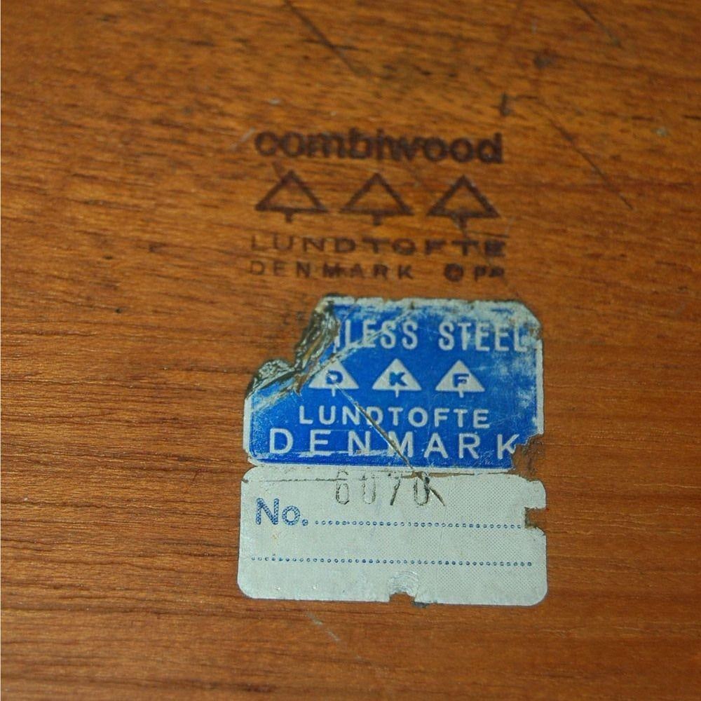 MCM Danish Teak Salad Serving Tray w/ Machined Handles by Cobblewood Lundtofte - 6