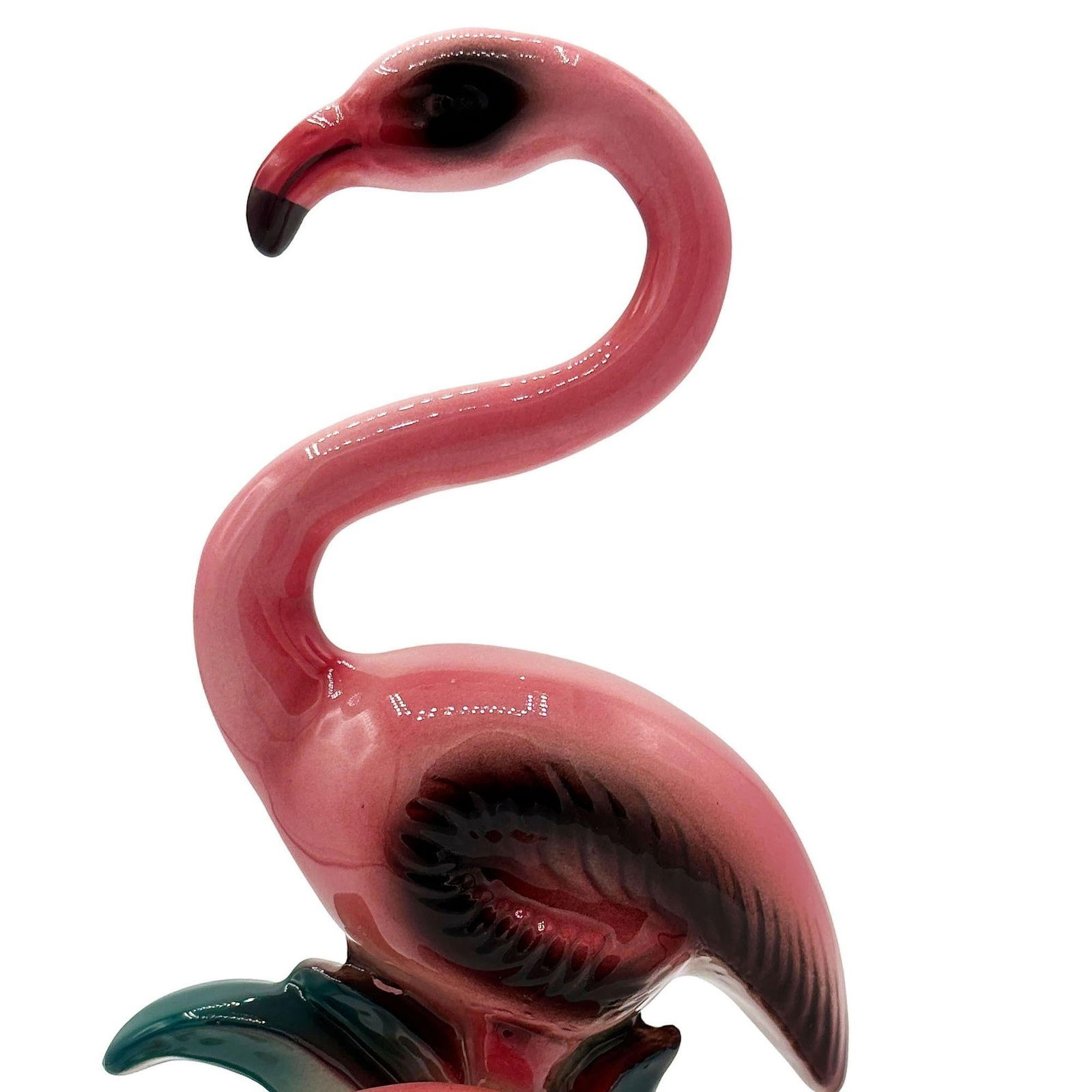 Mid-Century California Mother & Child Pink Flamingo Ceramic Tabletop Statue - 5