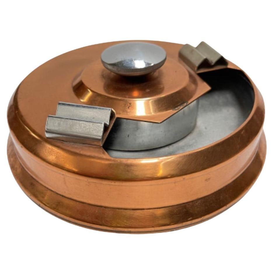 Machine Age Copper and Steel Smokeless Ashtray - 13