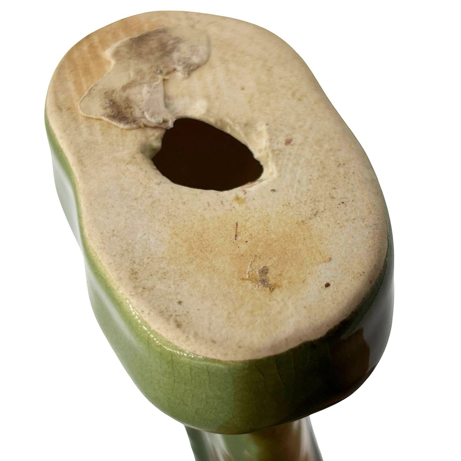 Mid Century Pink and Green Flamingo Ceramic Figurine in Flamingo Pool Ring Tray - 13