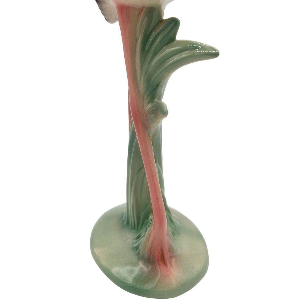 Mid-century Matching Pink Flamingo Ceramic Tabletop Vase Set By Brad Keeler - 3