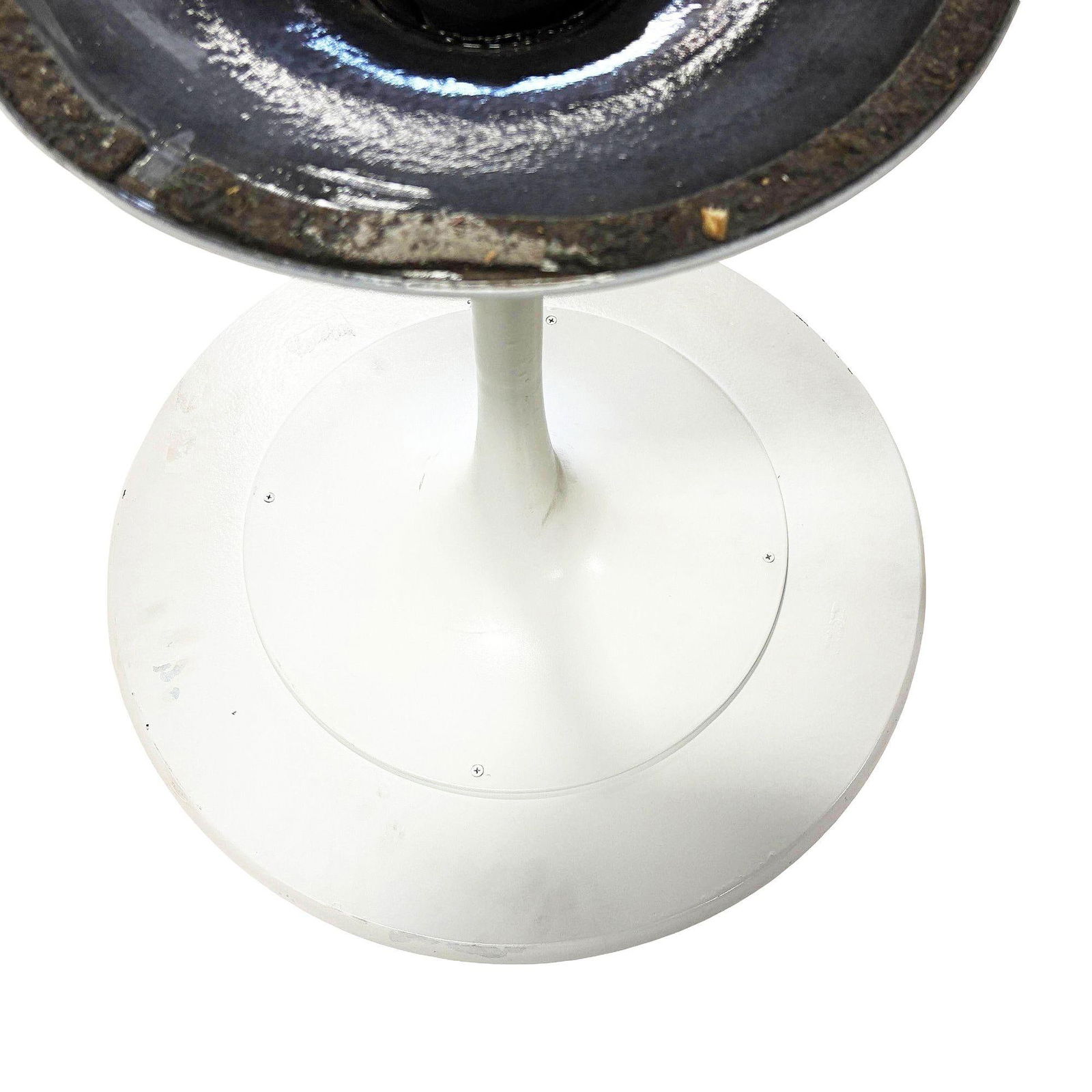 MCM 22" Tall Tulip Side Table by Eero Saarinen for Knoll W/ Walnut Laminate Top - 5