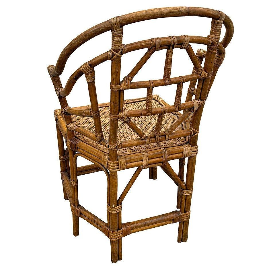 Brighton Pavilion Style Rattan Dining Armchairs - 4