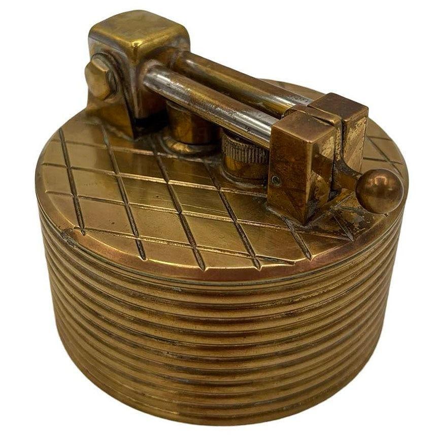 Mid-century "Brilux" for Dunhill Brass Lift-Arm Table Lighter, Switzerland - 8