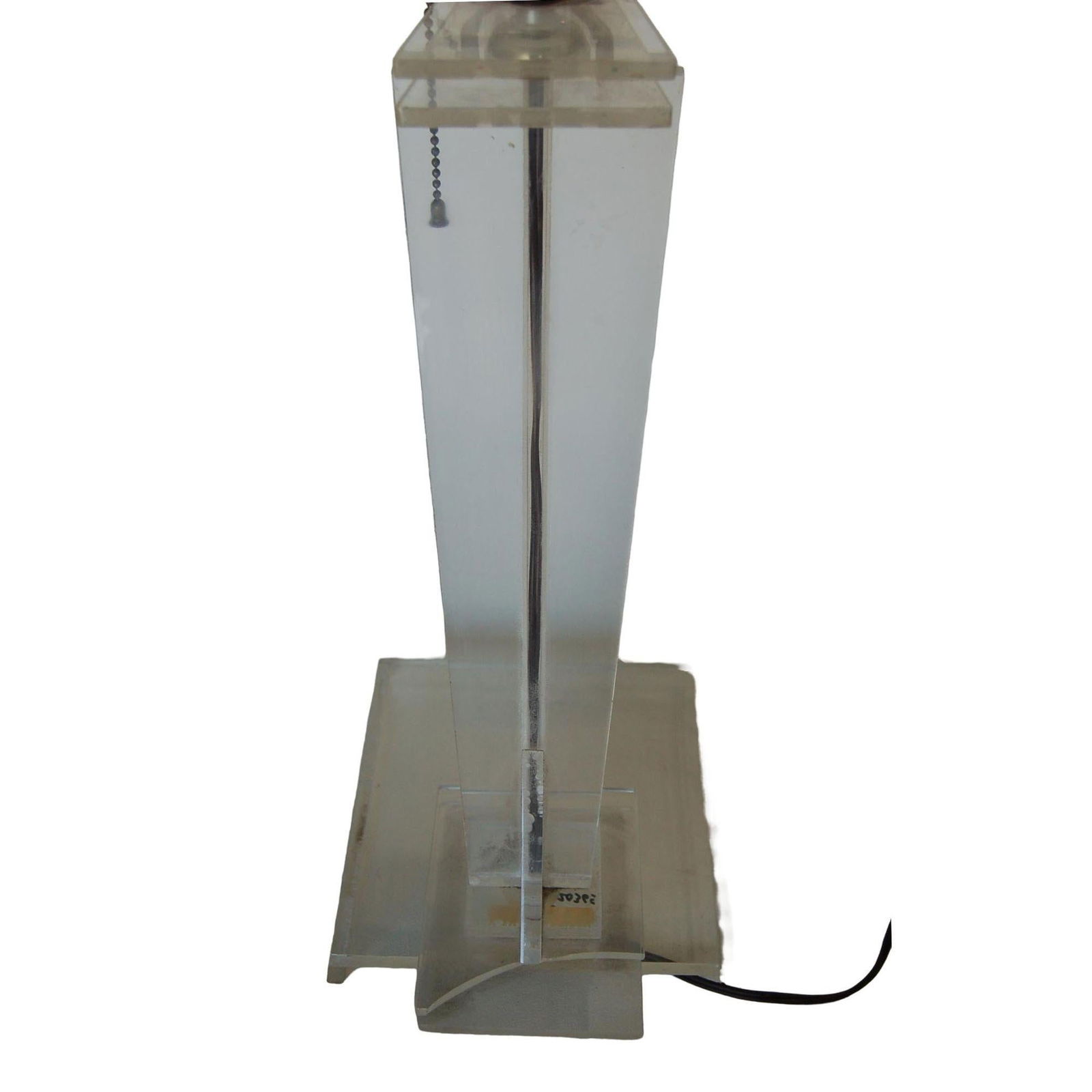 Modernist Clear Lucite Table Lamp by Moss - 8