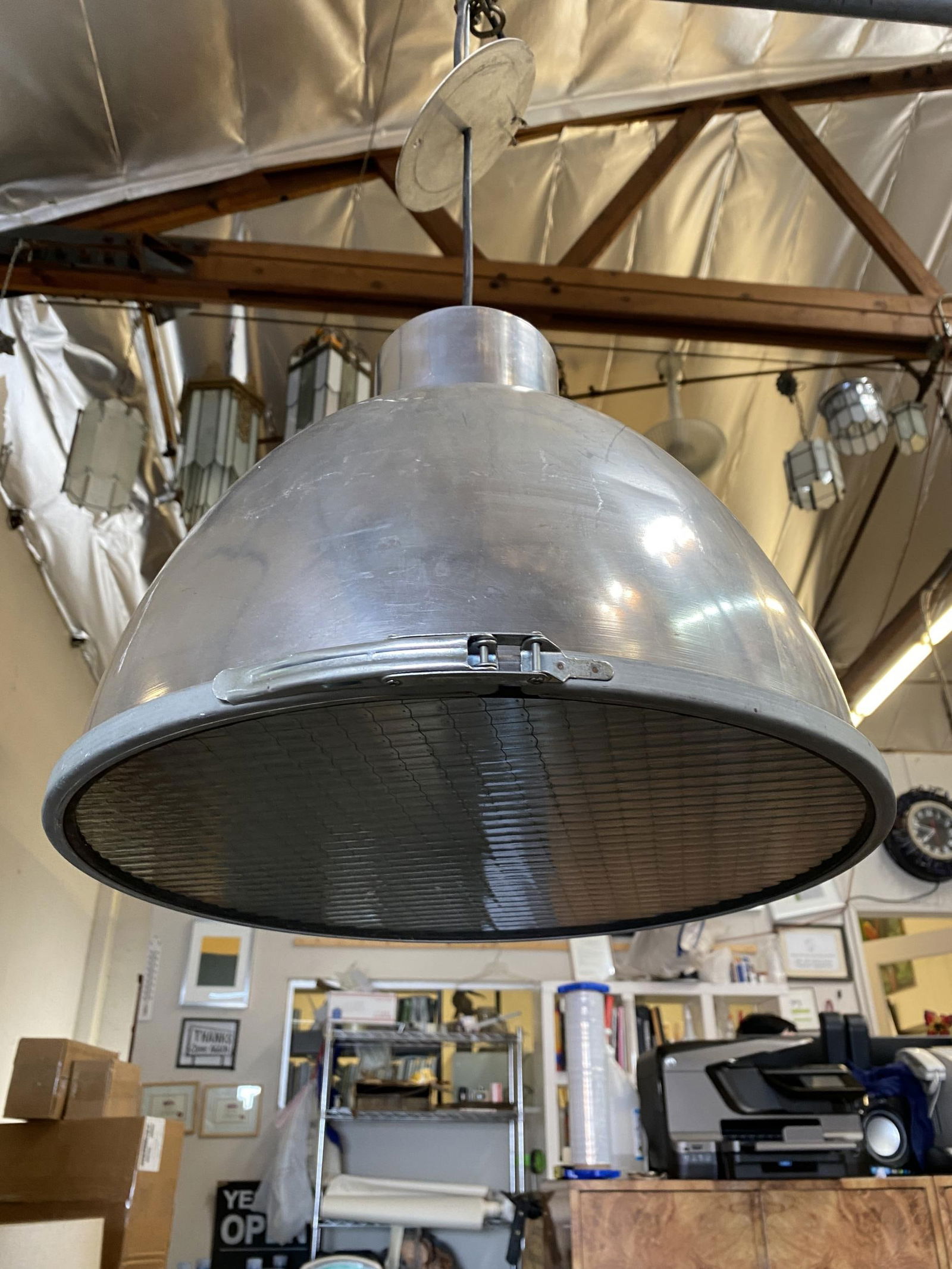 Large Aluminum Industrial Pendant Light Fixture - 6