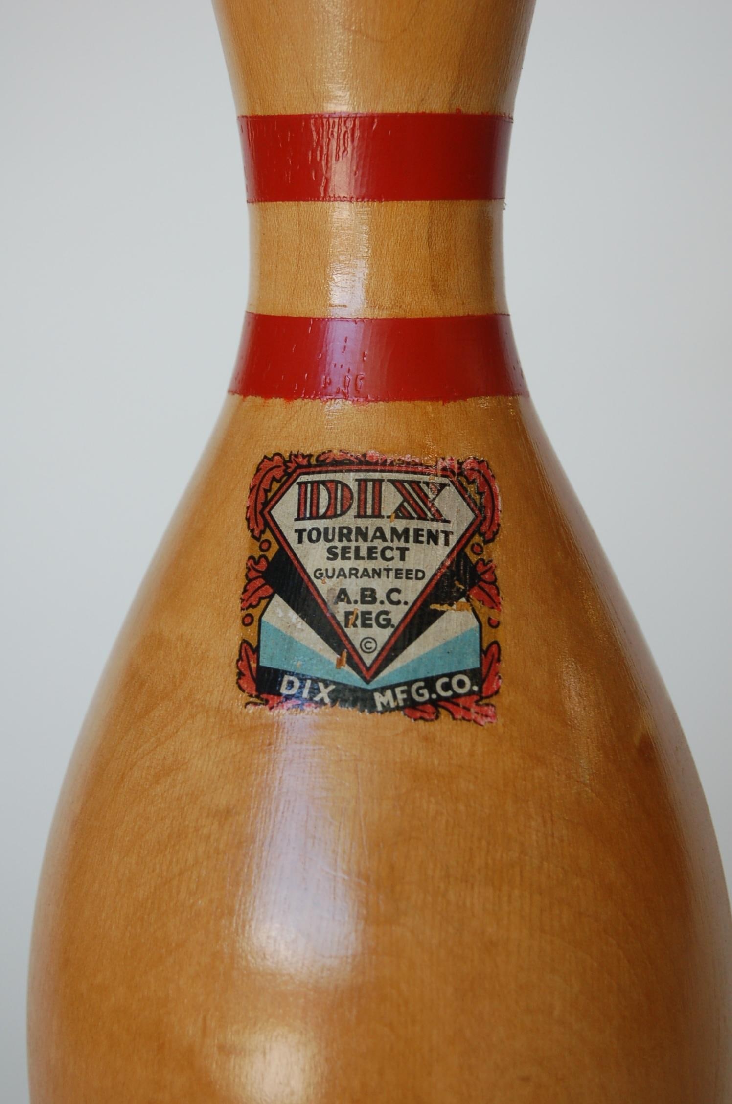 Wood Dix Tournament Select Real Bowling Pin Table Lamp - 3