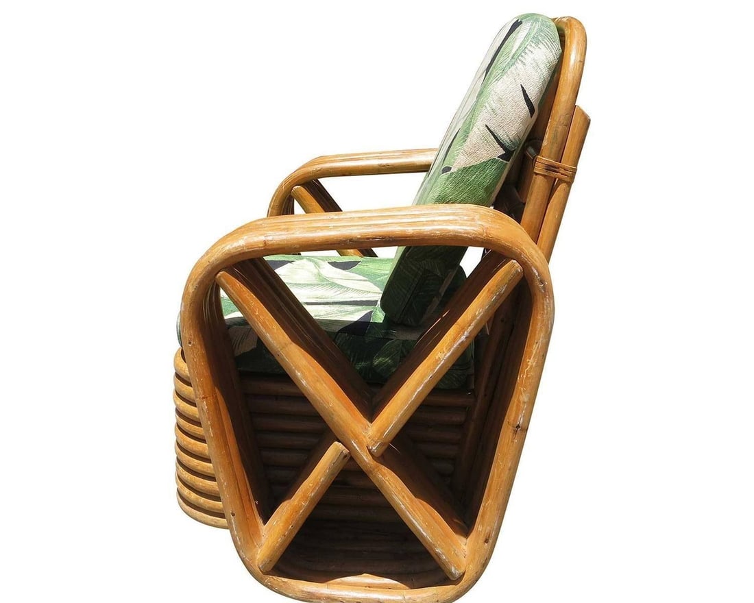 Restored Vintage Paul Frankl Pretzel Rattan Children's Lounge Chair - 11