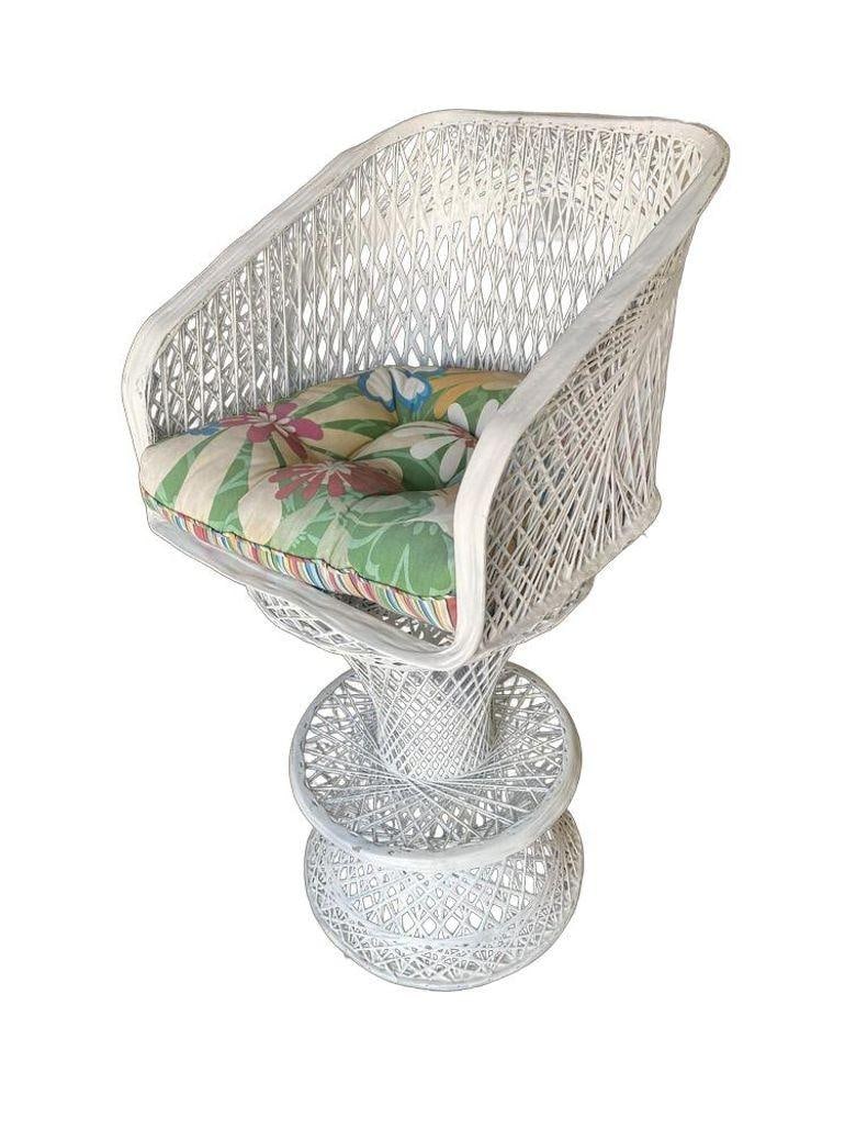 Mid Century Spun Fiberglass Barstool and Dry Bar Set by Woodard - 3