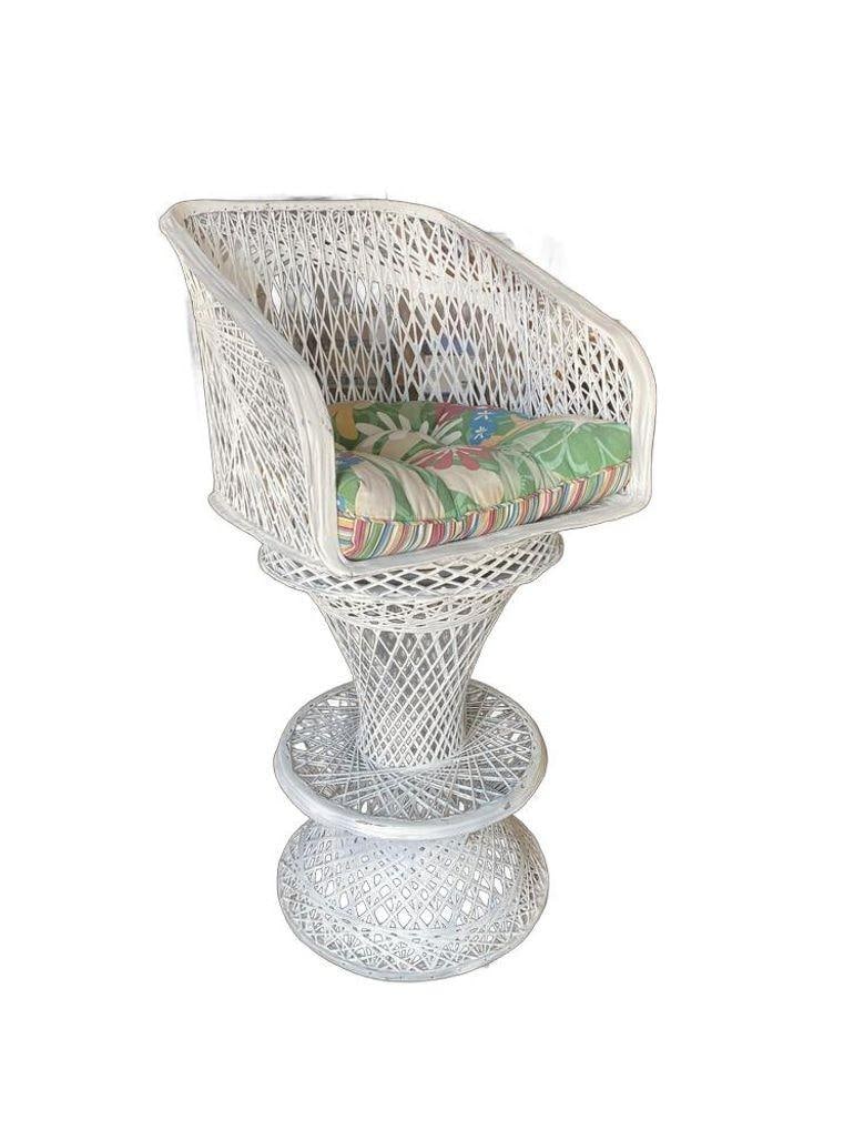 Mid Century Spun Fiberglass Barstool and Dry Bar Set by Woodard - 6