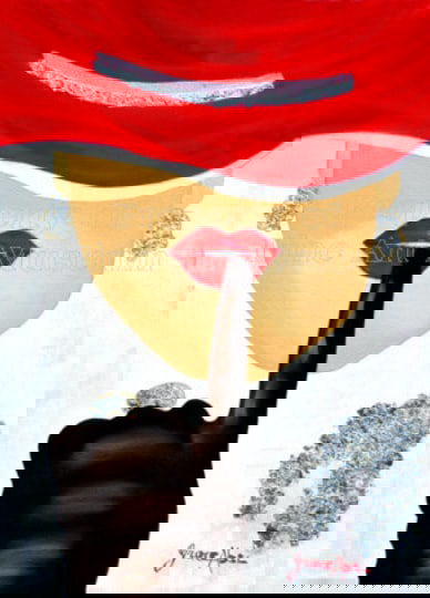 Grace Absi Red Hat 2002 Oil Painting & Silver leaf on canvas Framed: Title: Grace Absi Red Hat 2002 Oil Painting & Silver leaf on canvas Framed Artist: Grace Absi Description: Title: Red hat Artist:Grace Absi Country: USA Medium: Original Oil Painting & Silver