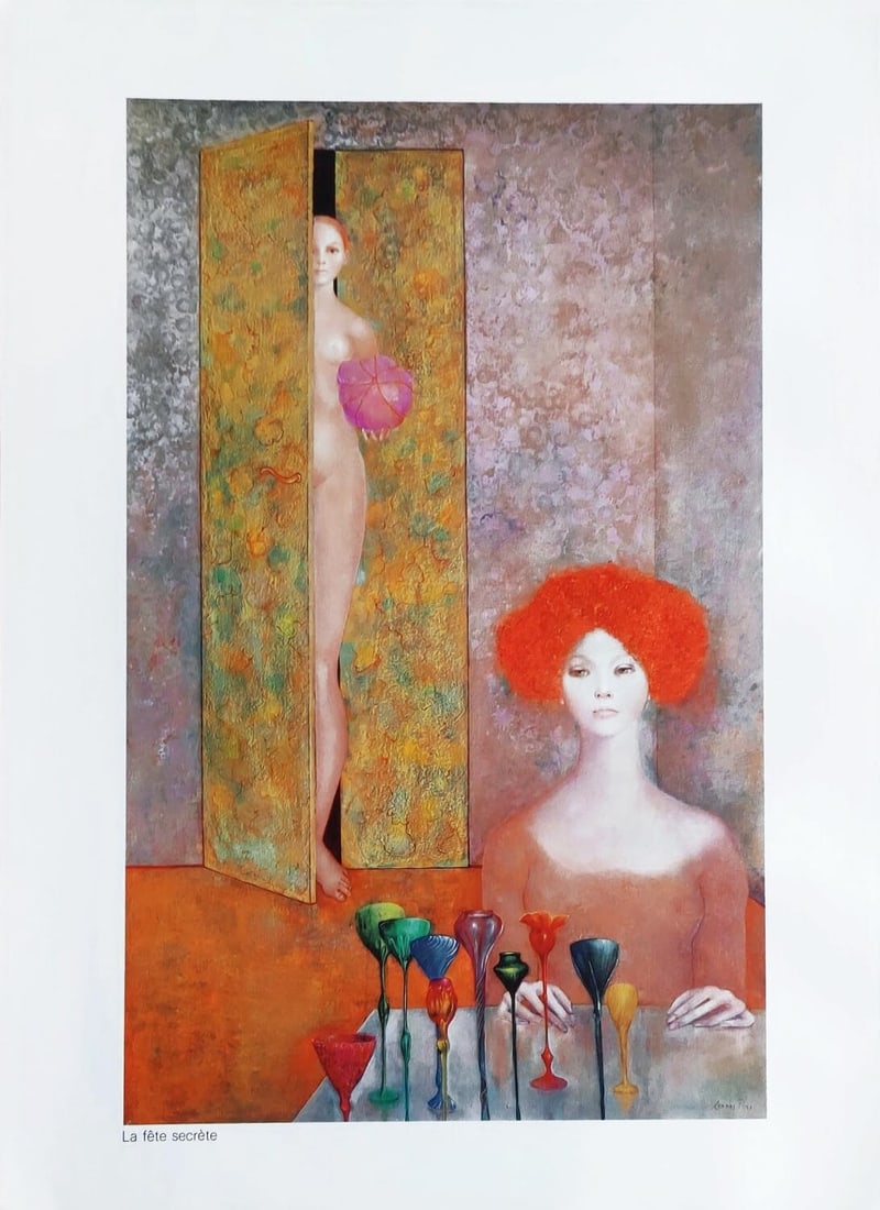 Leonor Fini Photogravure La Fete Secrete Nue 1980: Title: Leonor Fini Photogravure La Fete Secrete Nue 1980 Artist: Leonor Fini Description: Artist: Leonor Fini Country: Argentina Title: La Fete Secrete Nue Medium: Photogravure Marks: Not signed,