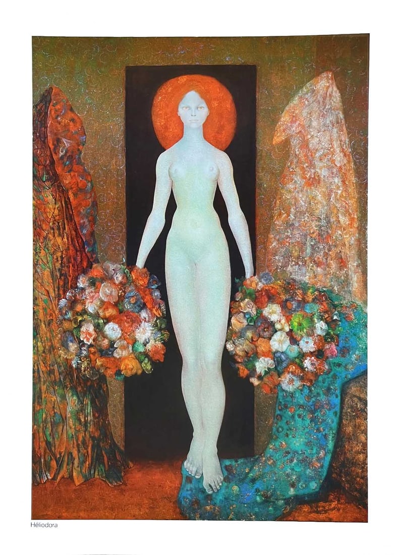Leonor Fini Photogravure Heliodora 1980: Title: Leonor Fini Photogravure Heliodora 1980 Artist: Leonor Fini Description: Artist: Leonor Fini Country: Argentina Title: Heliodora Medium: Photogravure Marks: Not signed, not numbered 