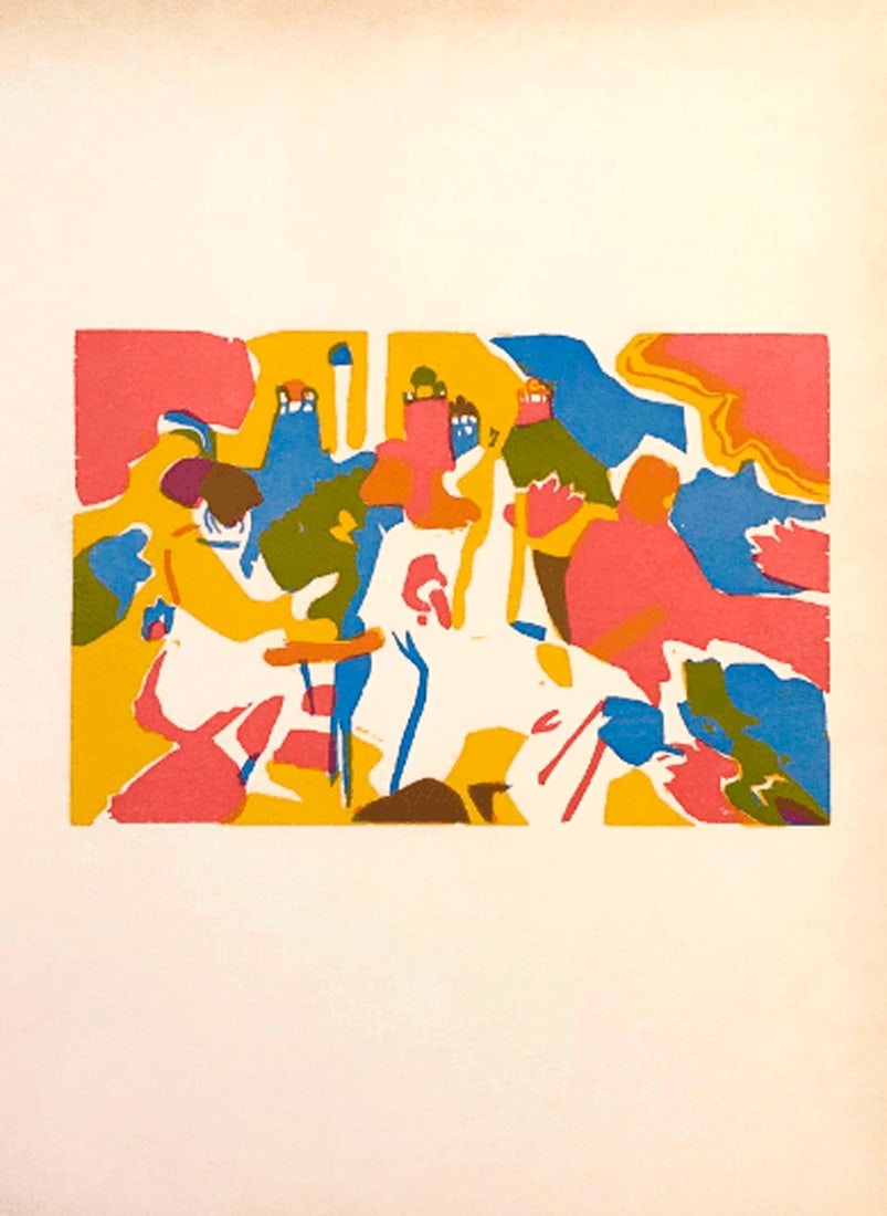 Wassily Kandinsky Woodcut Klange 1 XXe siecle 1975: Title: Wassily Kandinsky Woodcut Klange 1 XXe siecle 1975 Artist: Kandinsky Description: Artist: Wassily Kandinsky Country: Russia Title: Woodcut for Klange 1 Medium: Woodcut Marks: Not signed,