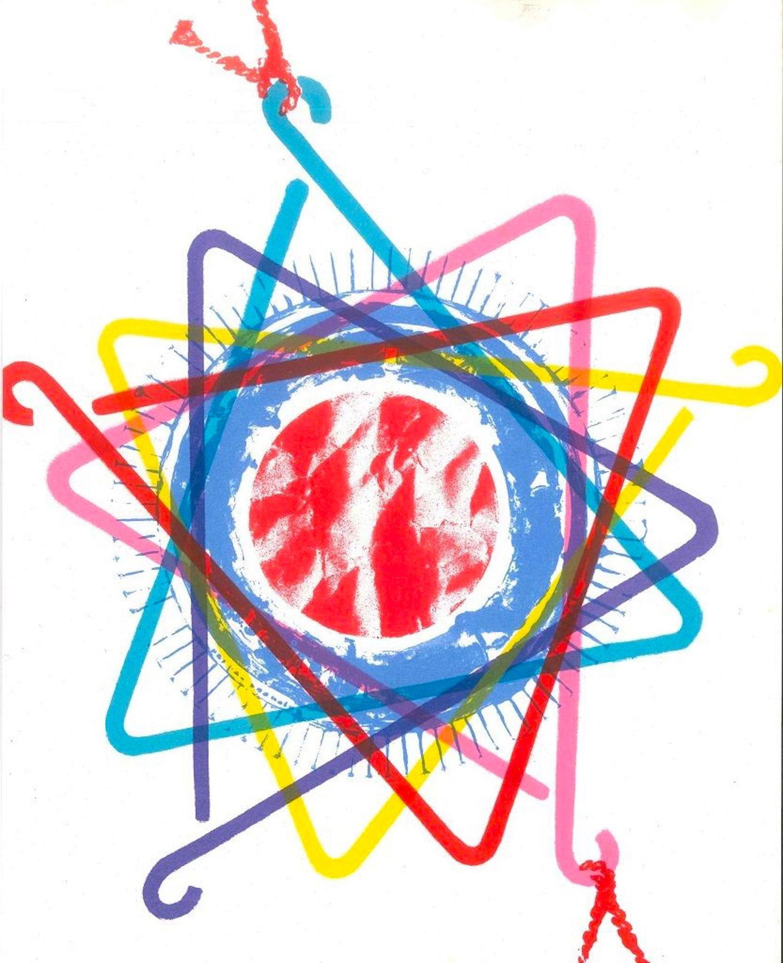 James Rosenquist Original Lithograph Dinner Triangles XXe Siecle 1975: Title: James Rosenquist Original Lithograph Dinner Triangles XXe Siecle 1975 Artist: Rosenquist Description: Artist: James Rosenquist Country: USA Title: Auto Tire, Dinner Triangles. Medium: Original