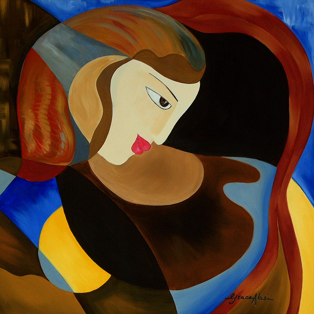 Grace Absi Bride 2001 Oil Painting on Canvas Framed: Title: Grace Absi Bride 2001 Oil Painting on Canvas Framed Artist: Grace Absi Description: Title: Bride Artist:Grace Absi Country: USA Medium: Oil Painting on Canvas Marks: Created & Signed