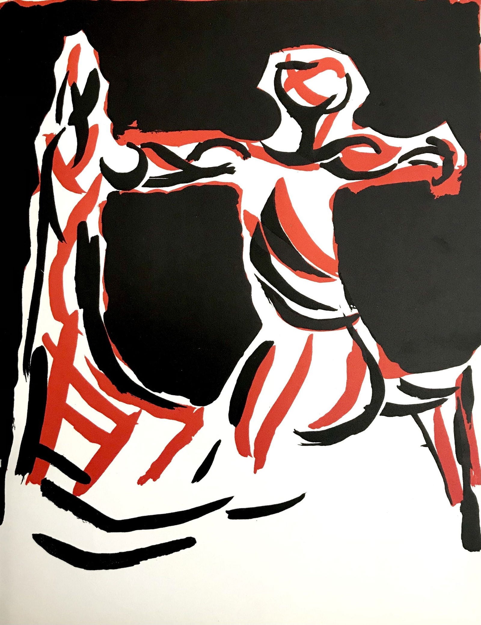 Marino Marini Original Lithograph XXe siecle 1967: Title: Marino Marini Original Lithograph XXe siecle 1967 Artist: Marino Marini Description: Artist: Marino Marini Country: Italy Title: Cheval et cavalier Medium: Original Lithograph Marks: Not signed