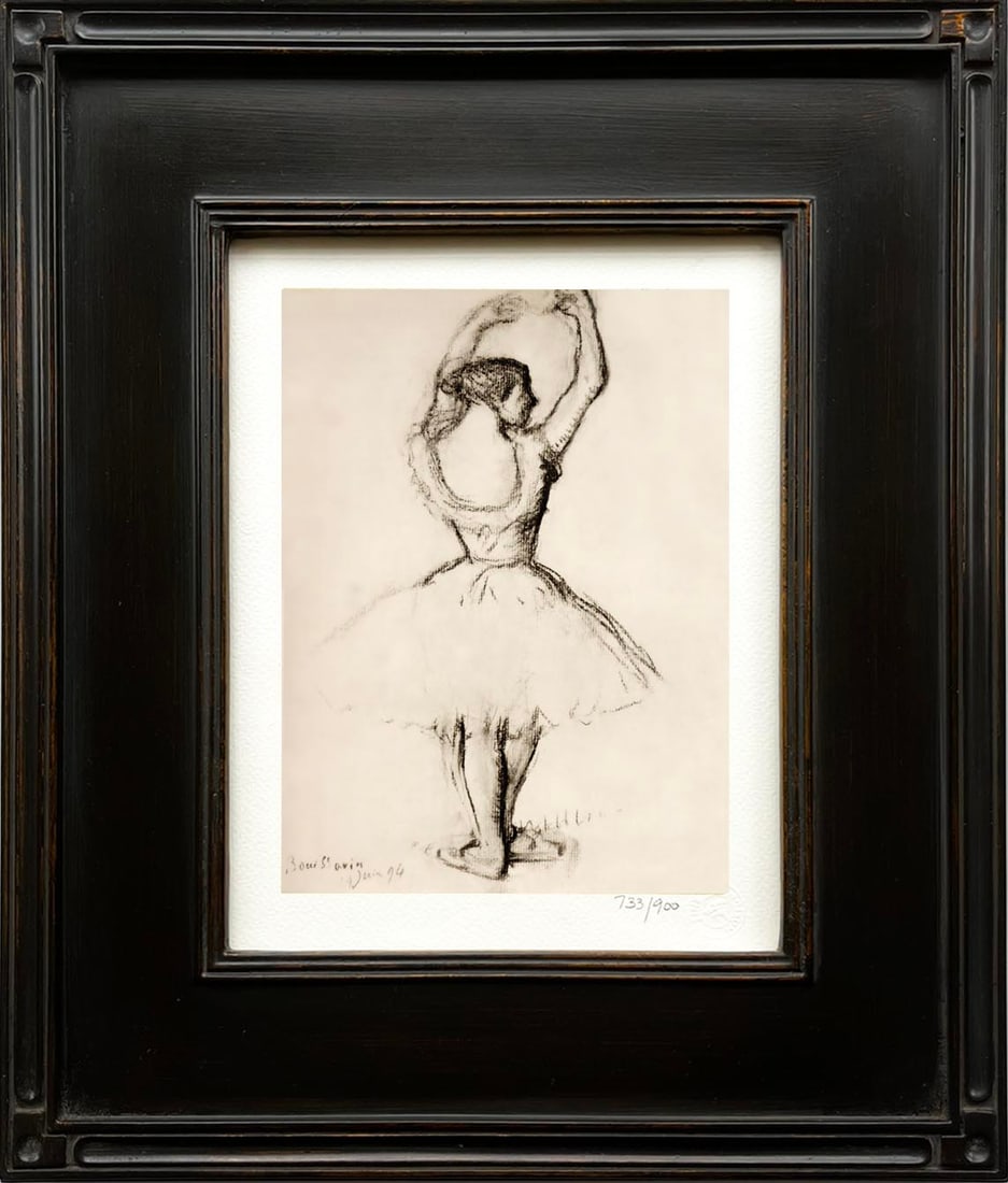EdgarDegas Dancer With Arms Raised Back Framed: Title: EdgarDegas Dancer With Arms Raised Back Framed Artist: Edgar Degas Description: Artist: Edgar Degas Country: France Title: Dancer With Arms Raised - Back Medium: Giclees Marks: Limited